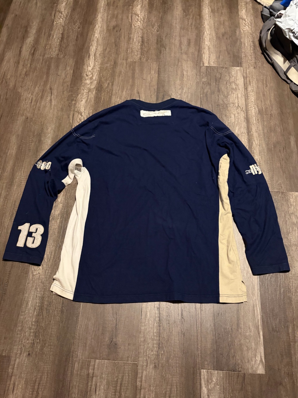 Schott nyc navy blue longsleeve (TAGGED XXL) - Picture 6 of 7